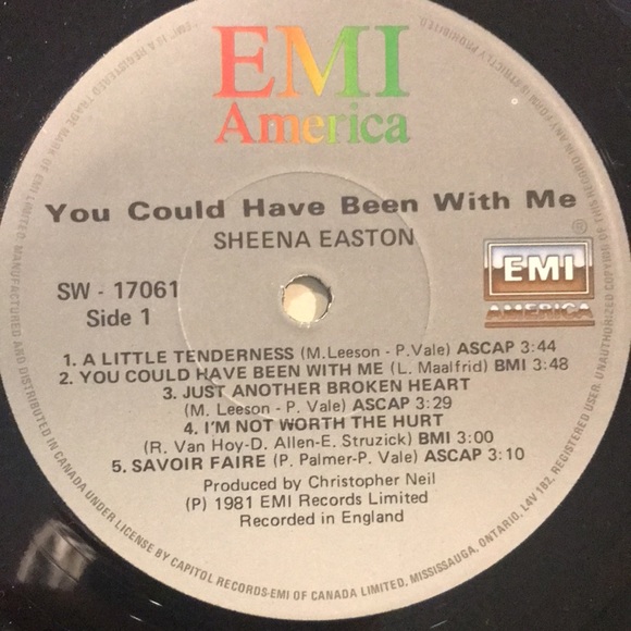 3/$30 Sheena Easton “You Could Have Been With Me” vintage vinyl album 1981 - Picture 3 of 4